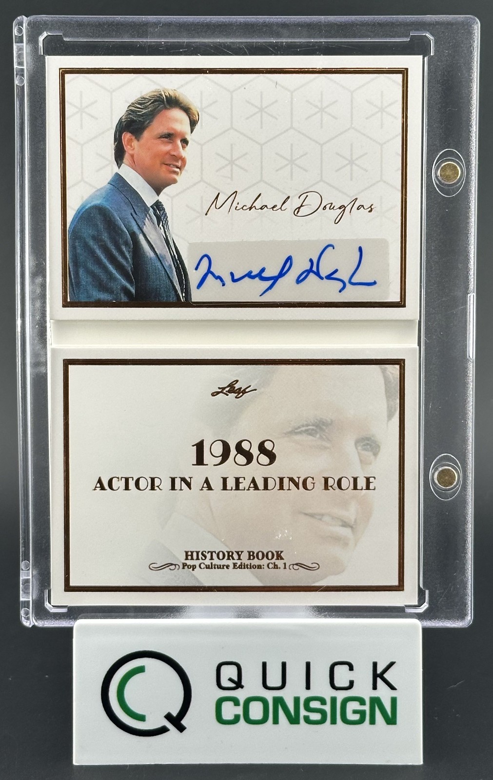 MICHAEL DOUGLAS 2024 LEAF HISTORY BOOK ENVELOPE PLEASE AUTO 14/25 Q6995