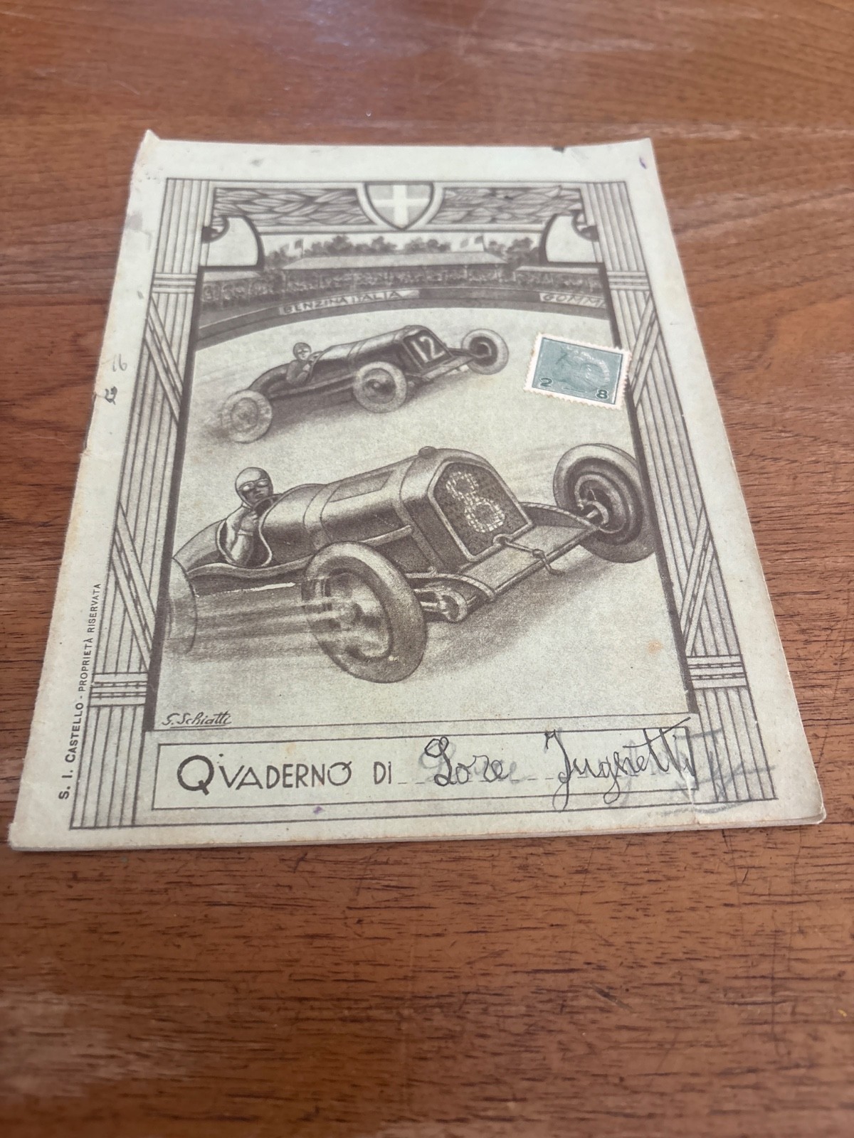 Achille Varzi-Automobobilismo ’20s - Notebook with racing car ’30s Achille Varzi-Automobobilismo ’20s - Notebook with racing car ’30s