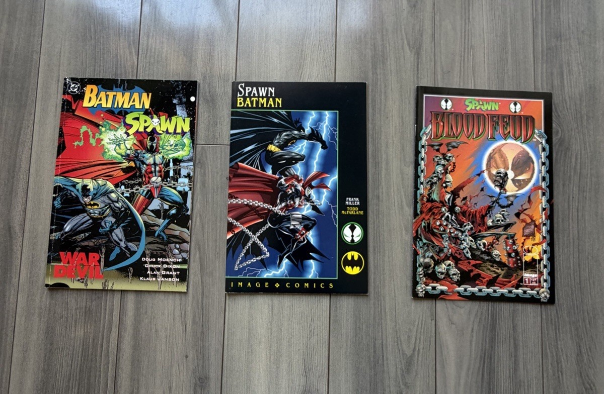 Spawn Batman 3 Comic Lot Blood Feud #1 War Devil McFarlane Frank Miller 1994-95