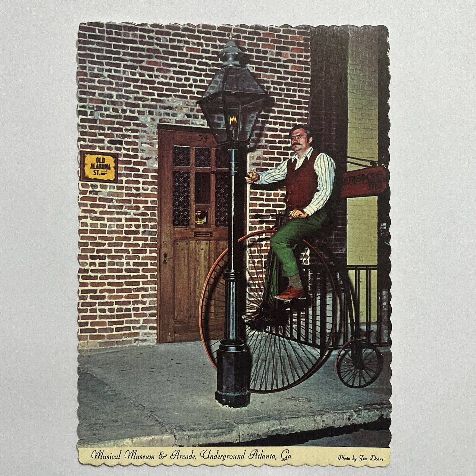 Vintage Postcard Georgia Musical Museum Arcade Bicycling ⭐️