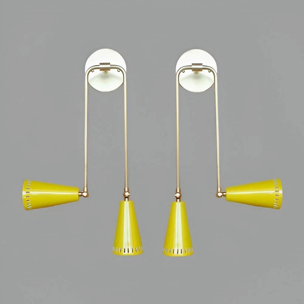 1950'S Mid-Century Modern Wall Sconce Italian Sputnik Brass Wall Sconces lights
