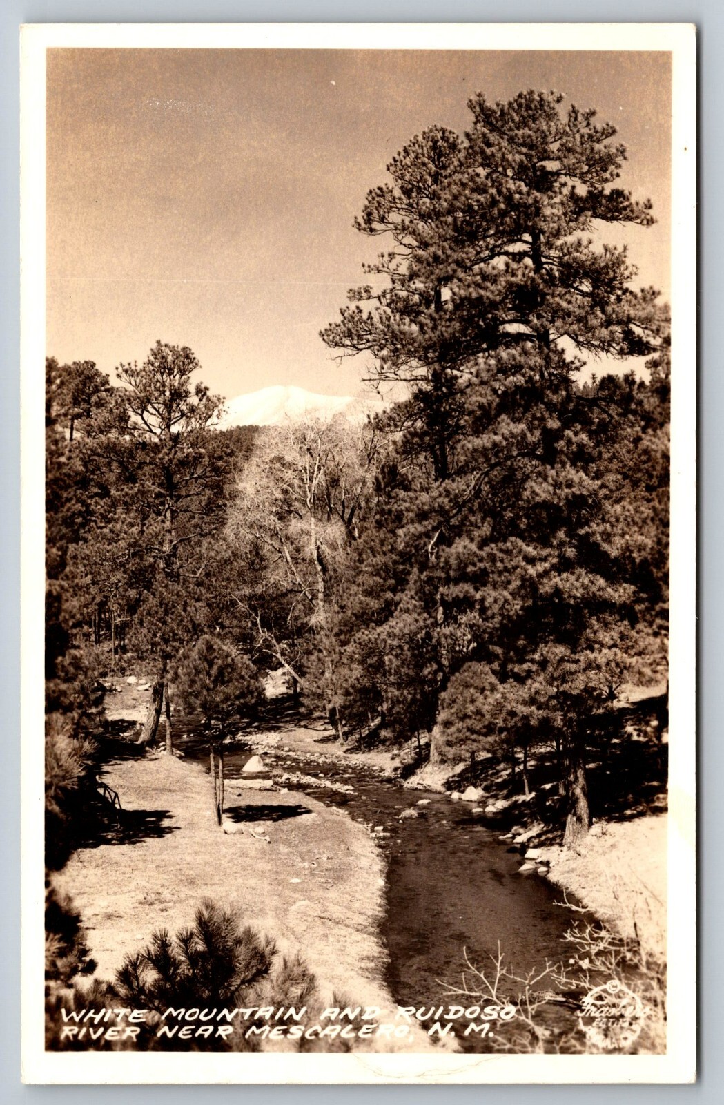 Postcard RPPC Mescalero New Mexico White Mountain Ruidoso River Frasher Foto A11