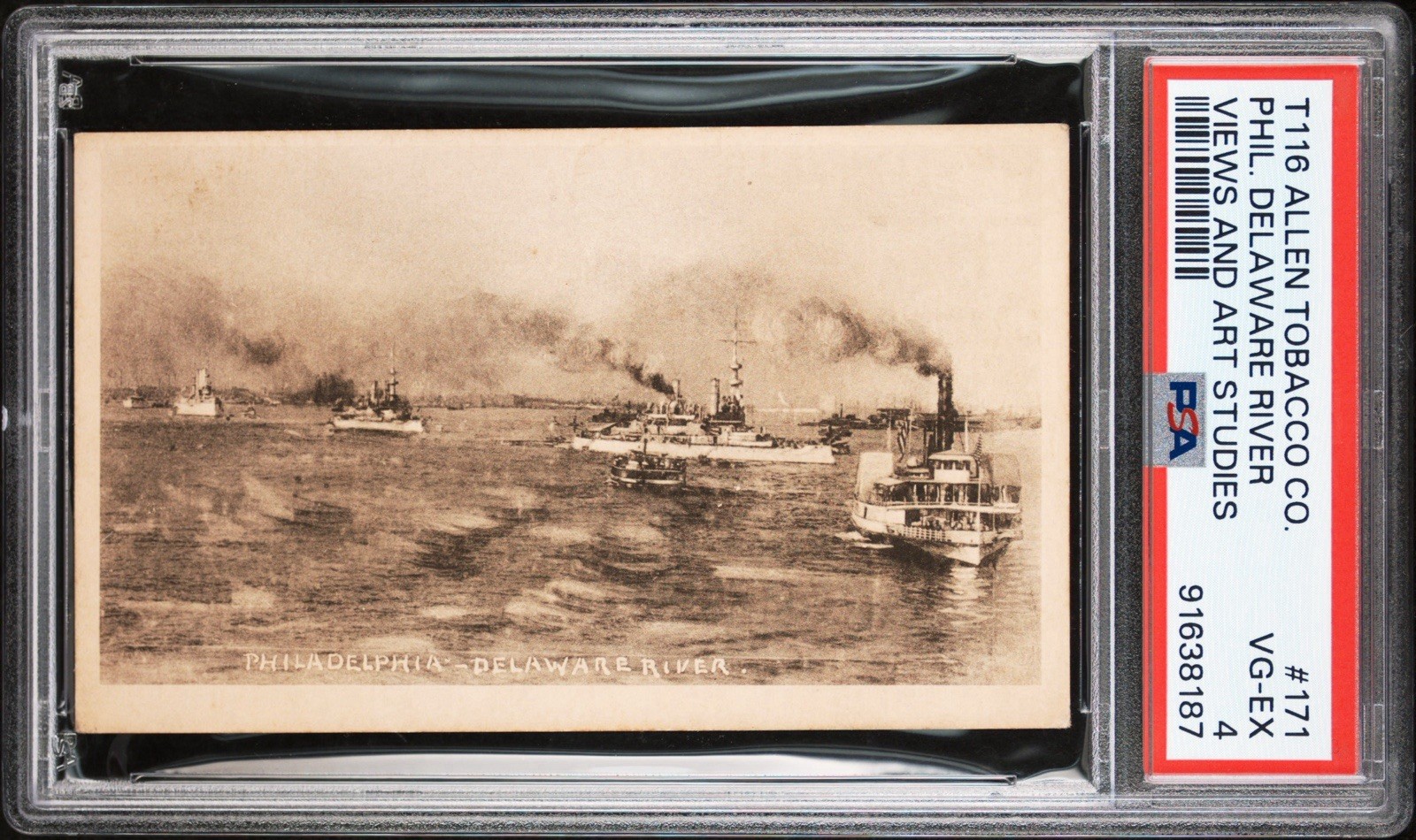 1903 T116 Allen Tobacco Telonette #171 Phil. Delaware River (PSA 4 VG/EX) SHIPS