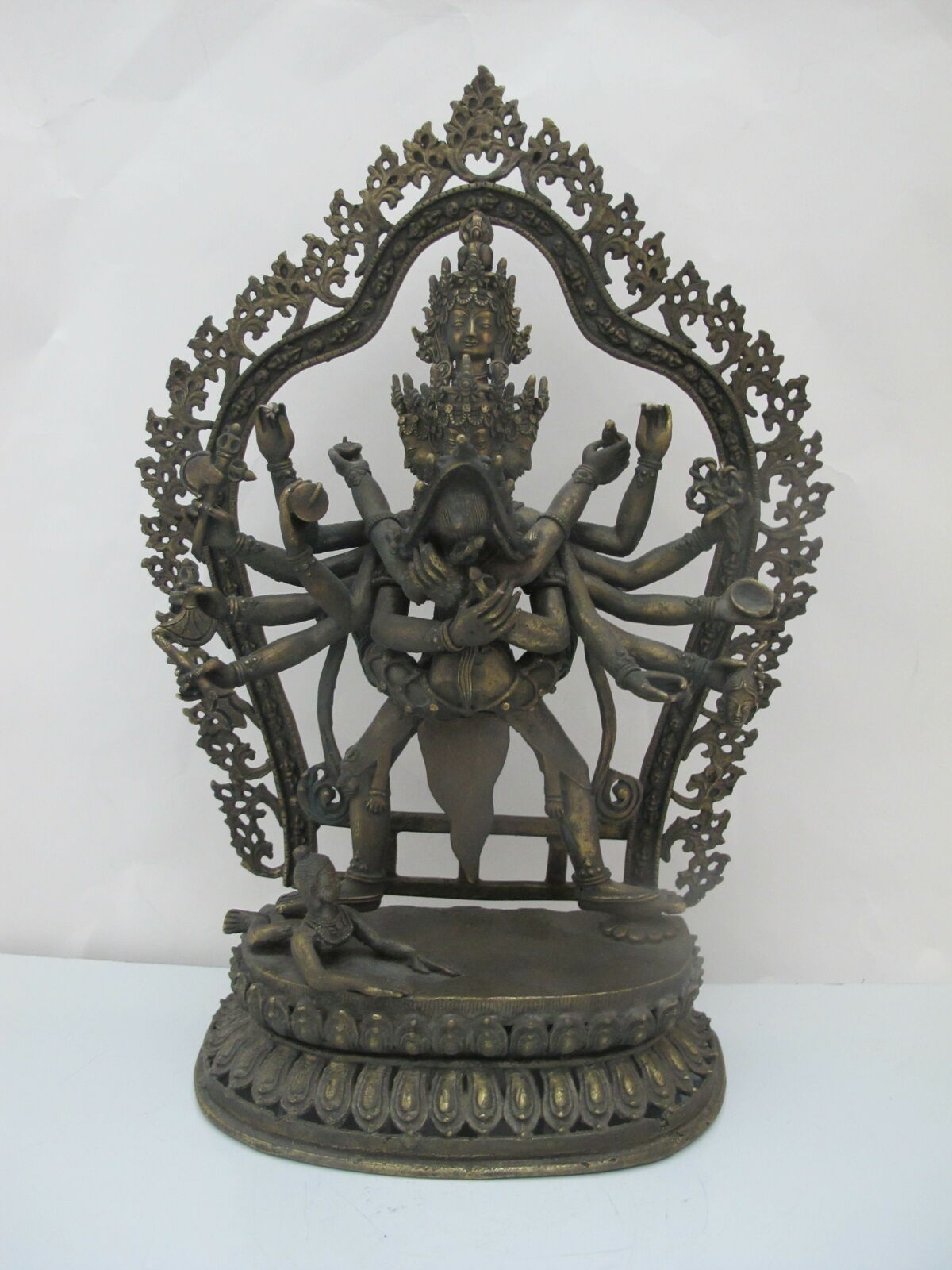 Antique BUDDHIST Chakrasamvara Vajravarahi FINE Detailed Cast BRONZE Sculpture