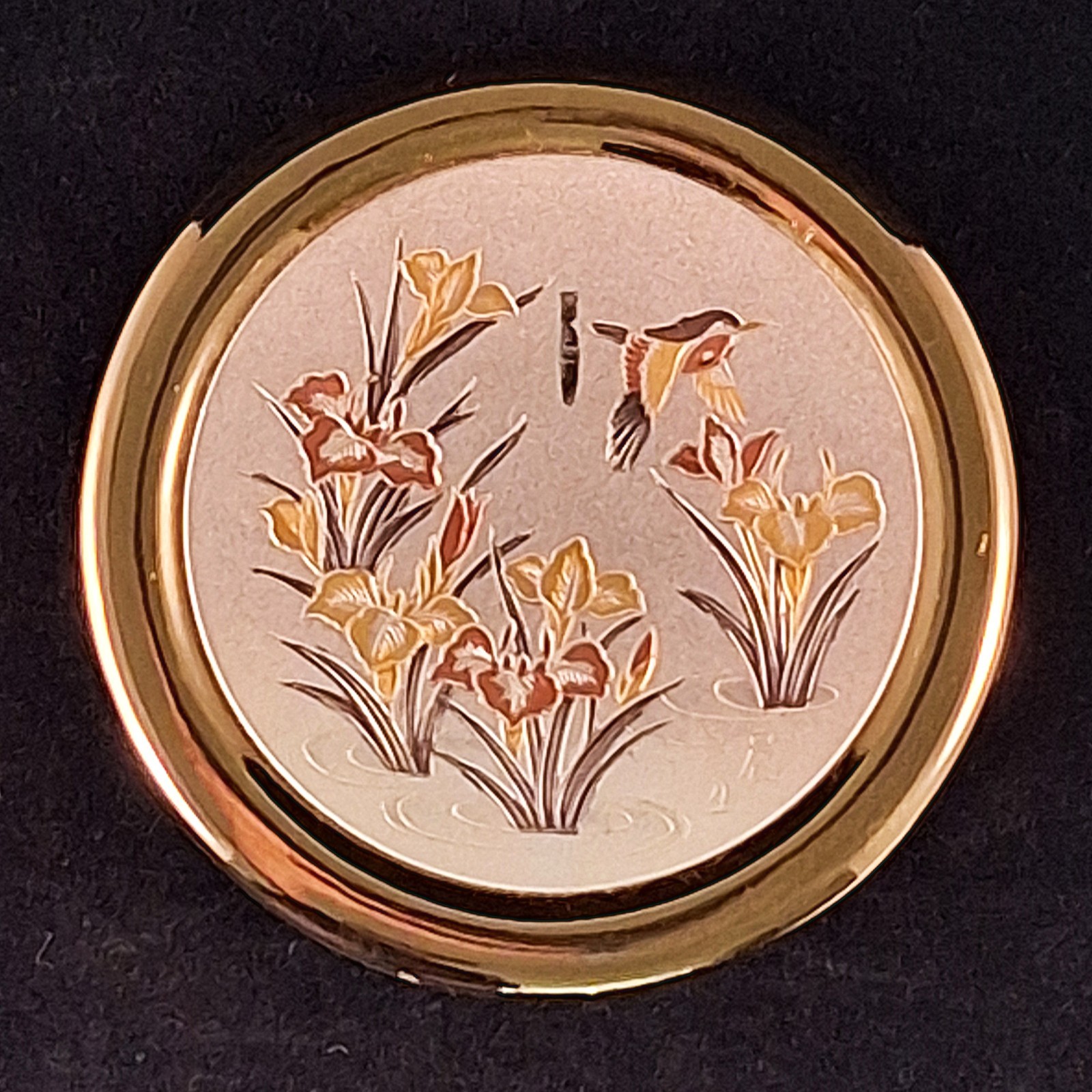 Vintage The Art Of Chokin Designed Himark Giftware Lidded and Gilded Trinket Box