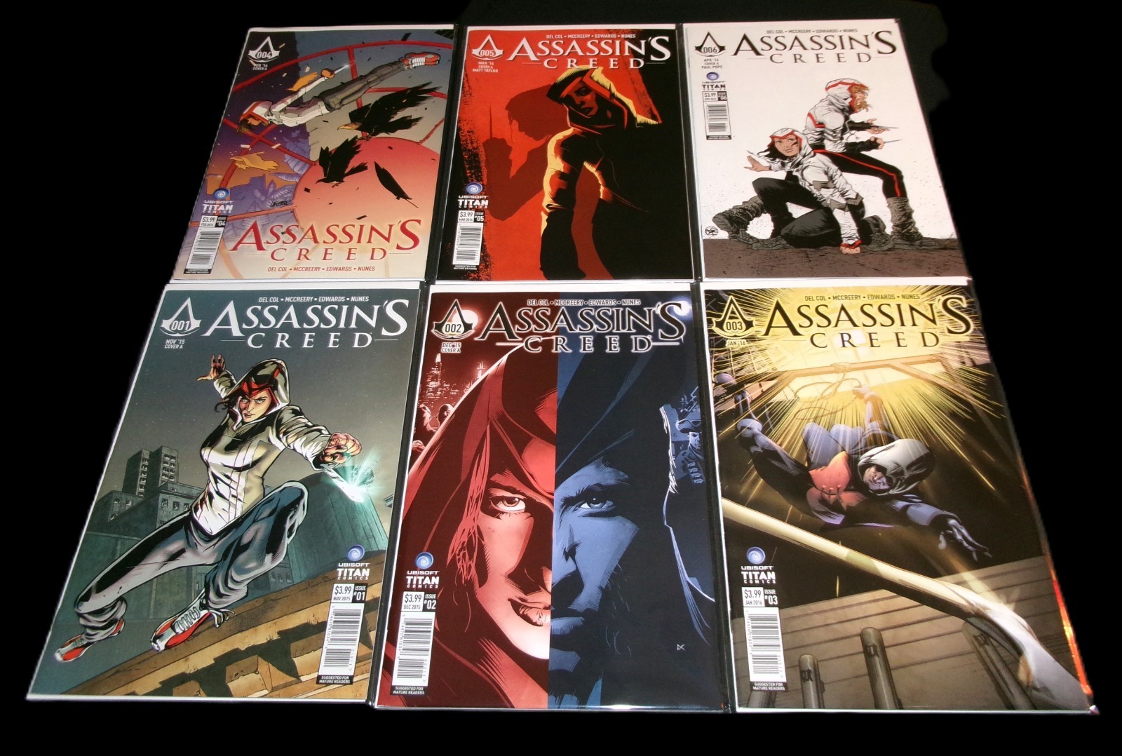 ASSASSIN'S CREED 1 2 3 4 5 6 SET OF 6 COVER A TITAN COMIC BOON run 2015 NM