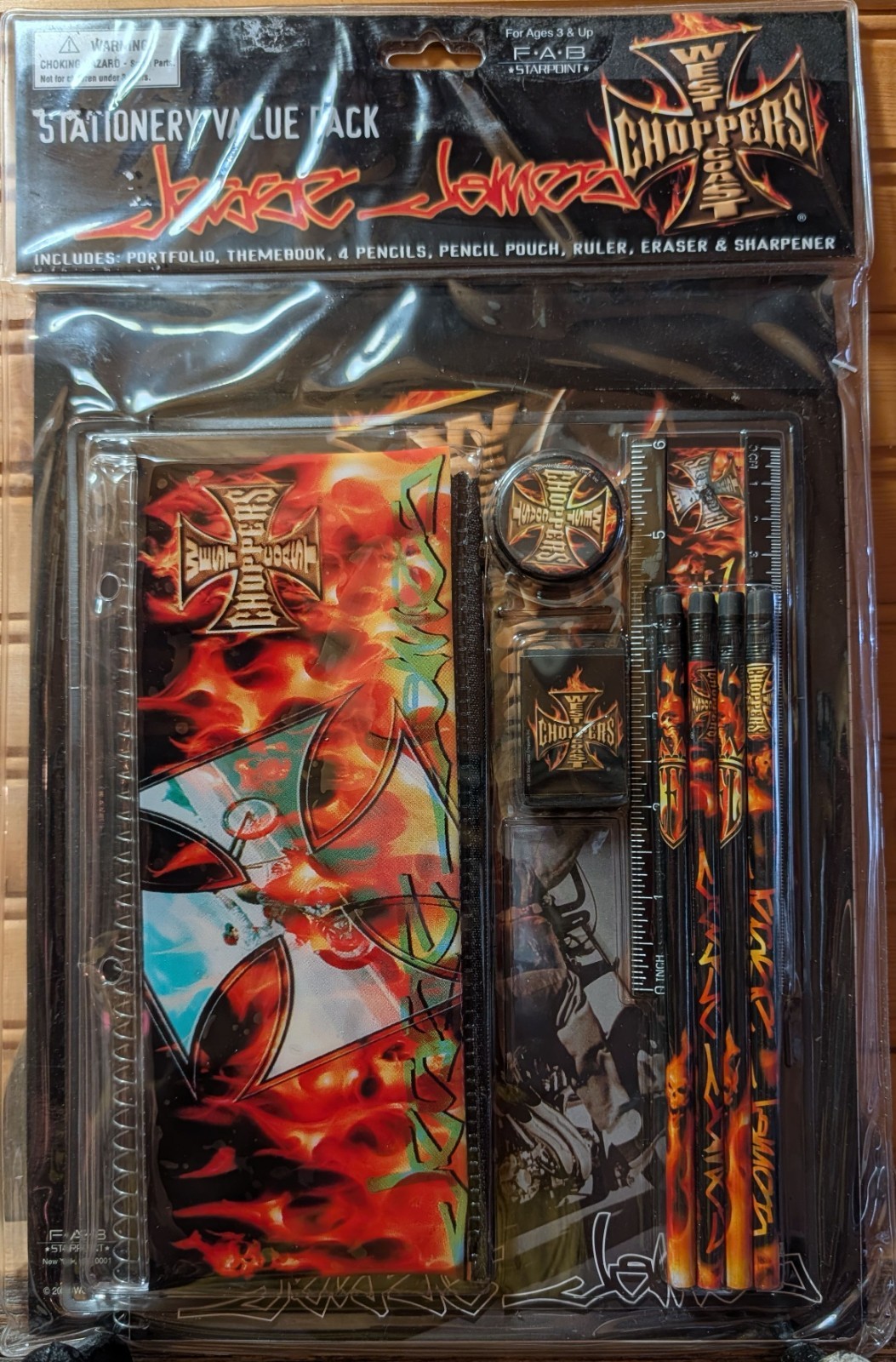 Vtg 2004 West Coast Choppers Jesse James Stationery Value Pack School NOS RARE Vtg 2004 West Coast Choppers Jesse James Stationery Value Pack School NOS RARE