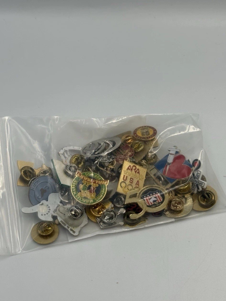 Bag of Lapel Pins Vintage Modern Mix Random Lot All Different Good Condition