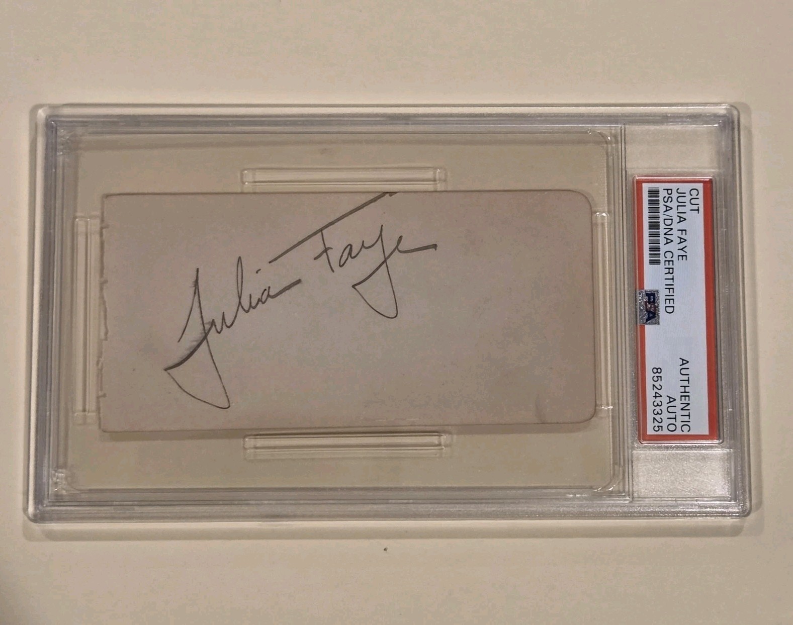 Julia Faye Vintage Signed Actress PSA DNA Autograph Auto Cecil B Demille