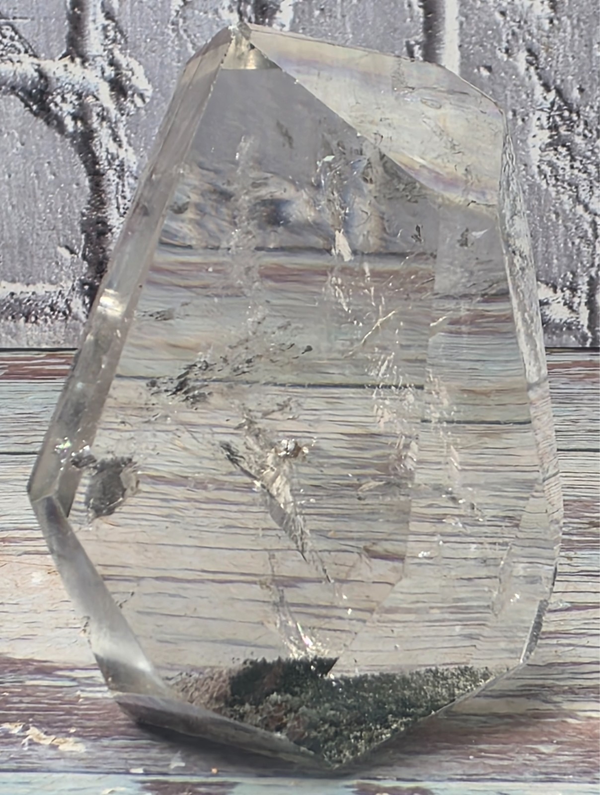 Large Brazilian Garden Quartz Lodolite Rainbow 155.71g Collectors +AAA