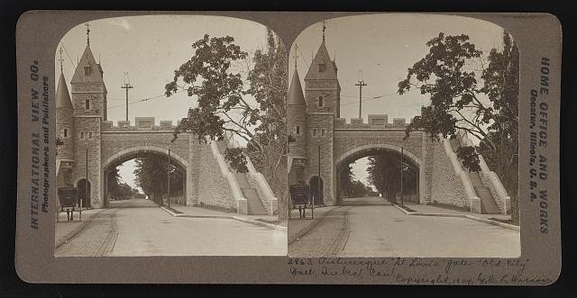 Quebec City Quebec Canada 1900s St Louis Gate Old City Wall Stereoview