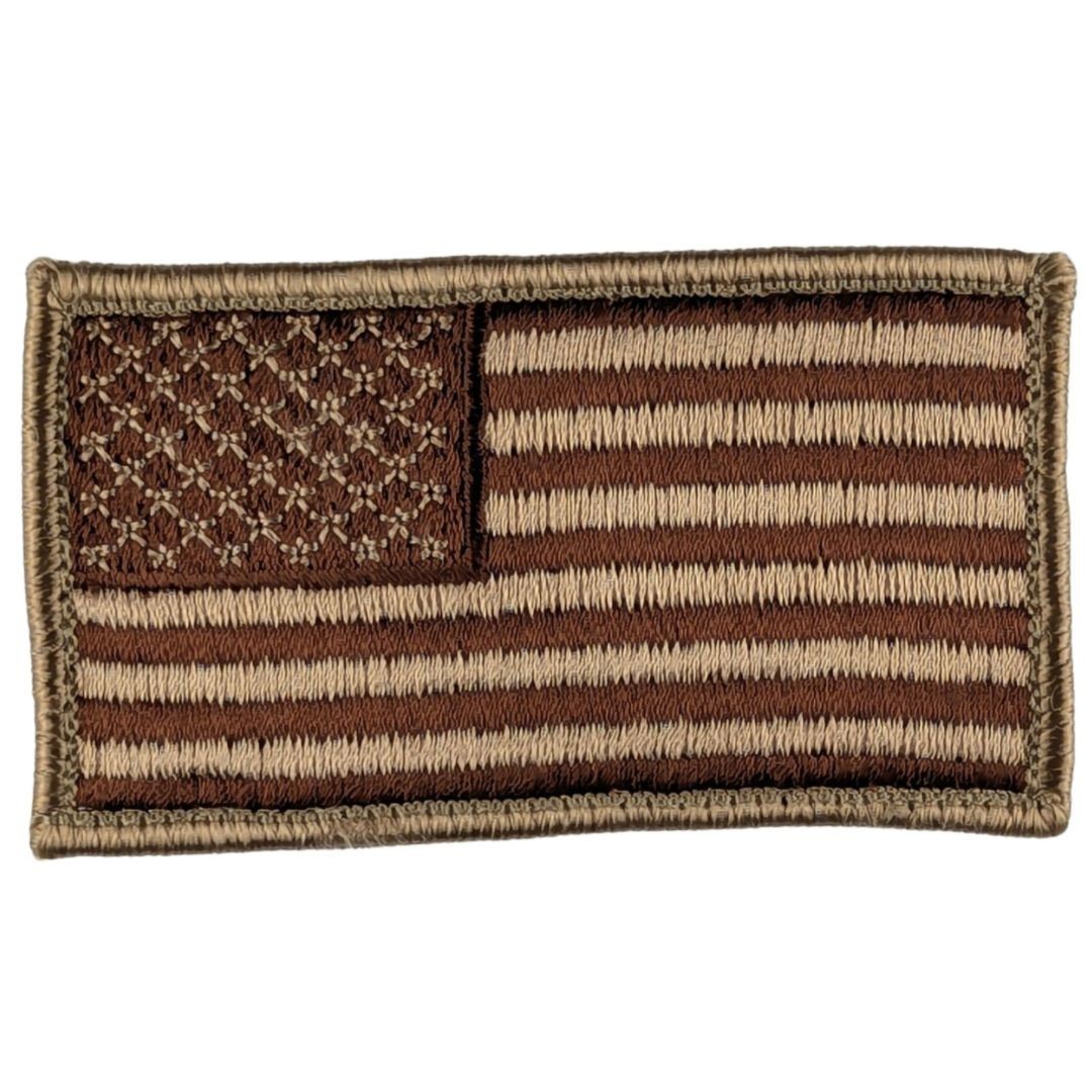 American Flag Patch - Subdued Desert Sand Tan - Hook Fastener Tactical Patch American Flag Patch - Subdued Desert Sand Tan - Hook Fastener Tactical Patch