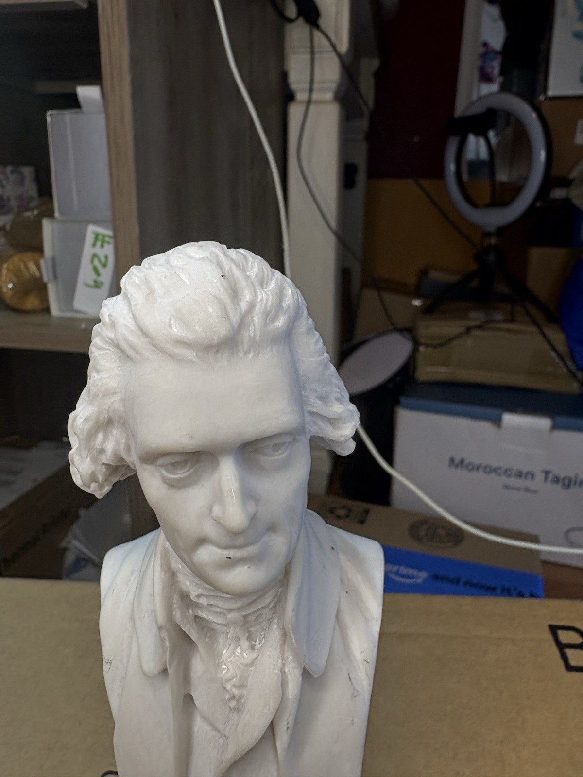 National Archives George Washington 7 Inches White Polystone Bust Sculpture USA