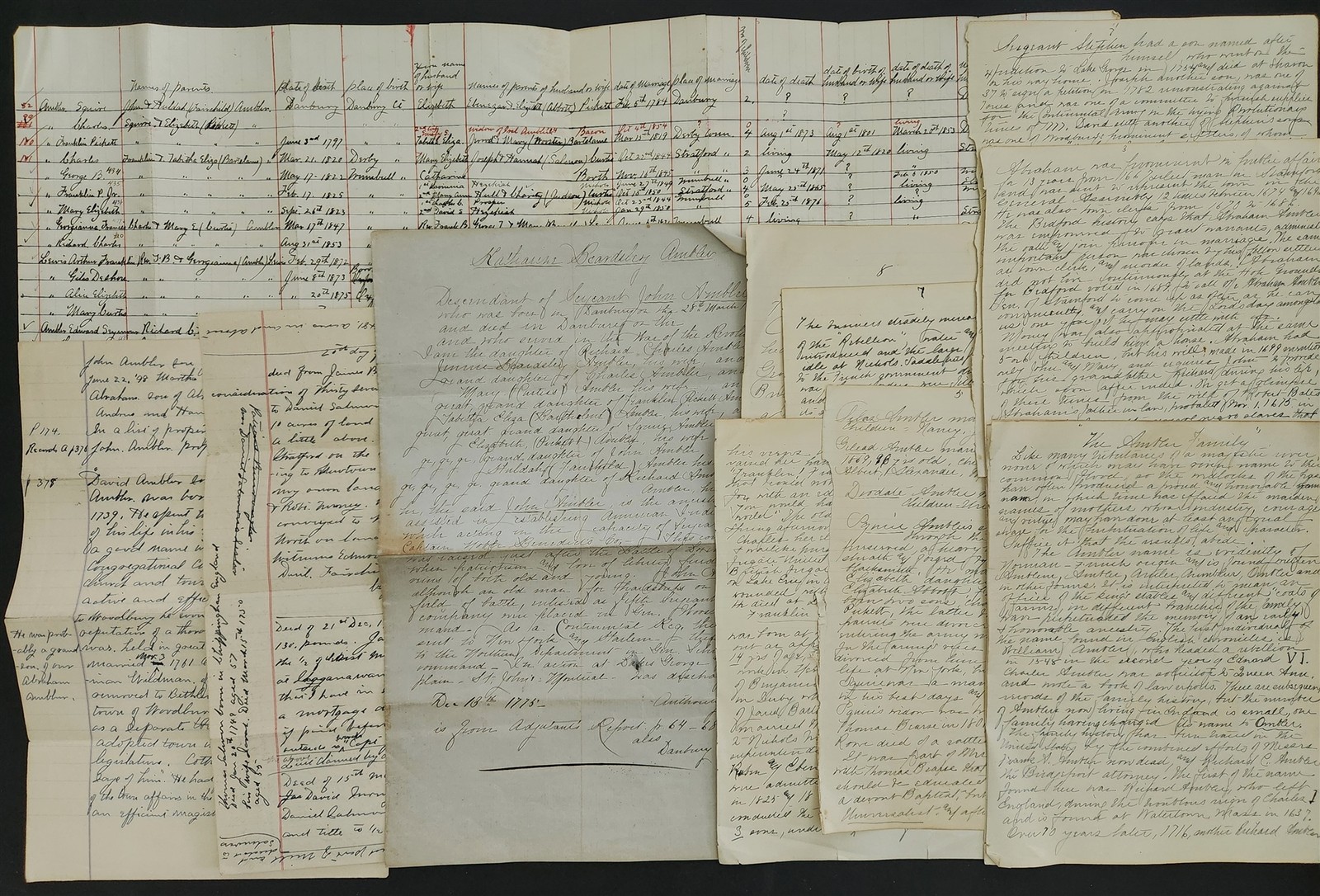antique BEARDSLEY AMBLER FAMILY research GENEALOGY military war more handwritten antique BEARDSLEY AMBLER FAMILY research GENEALOGY military war more handwritten