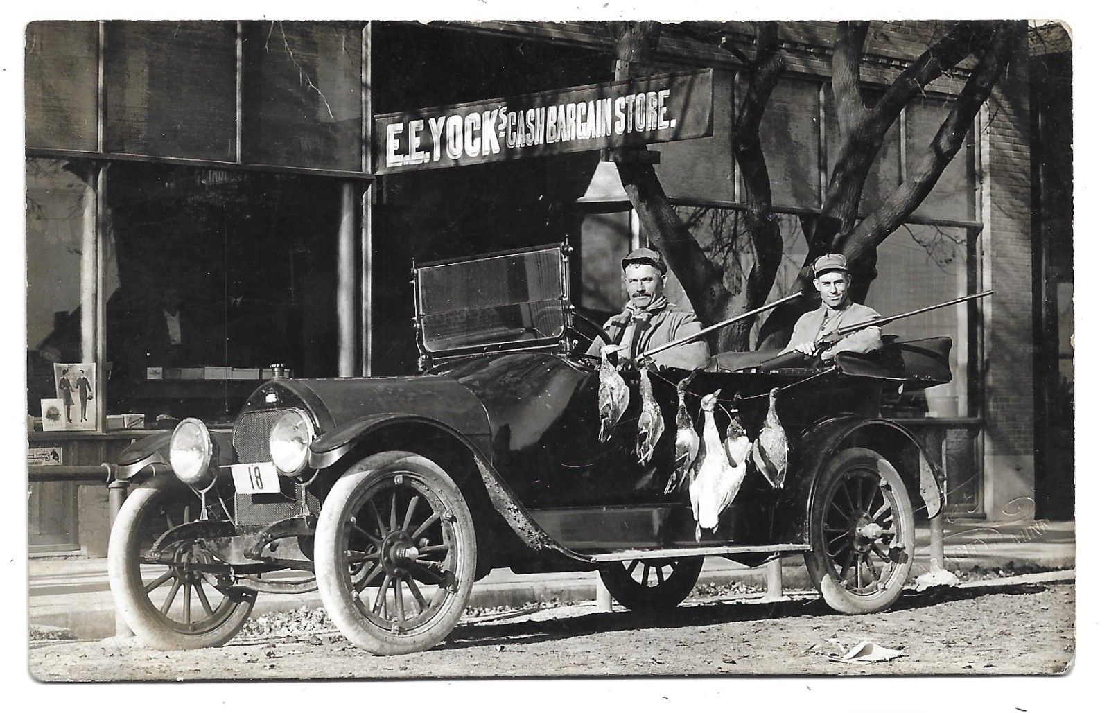 Clara City Minnesota Bird Hunting In Automobile RPPC Photo Postcard