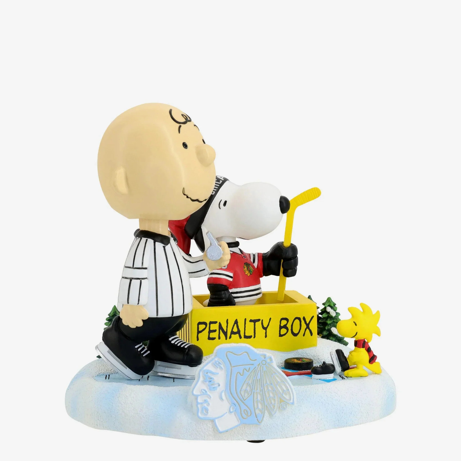 Chicago Blackhawks Peanuts Penalty Box Bobblehead Scene Hockey Charlie Brown