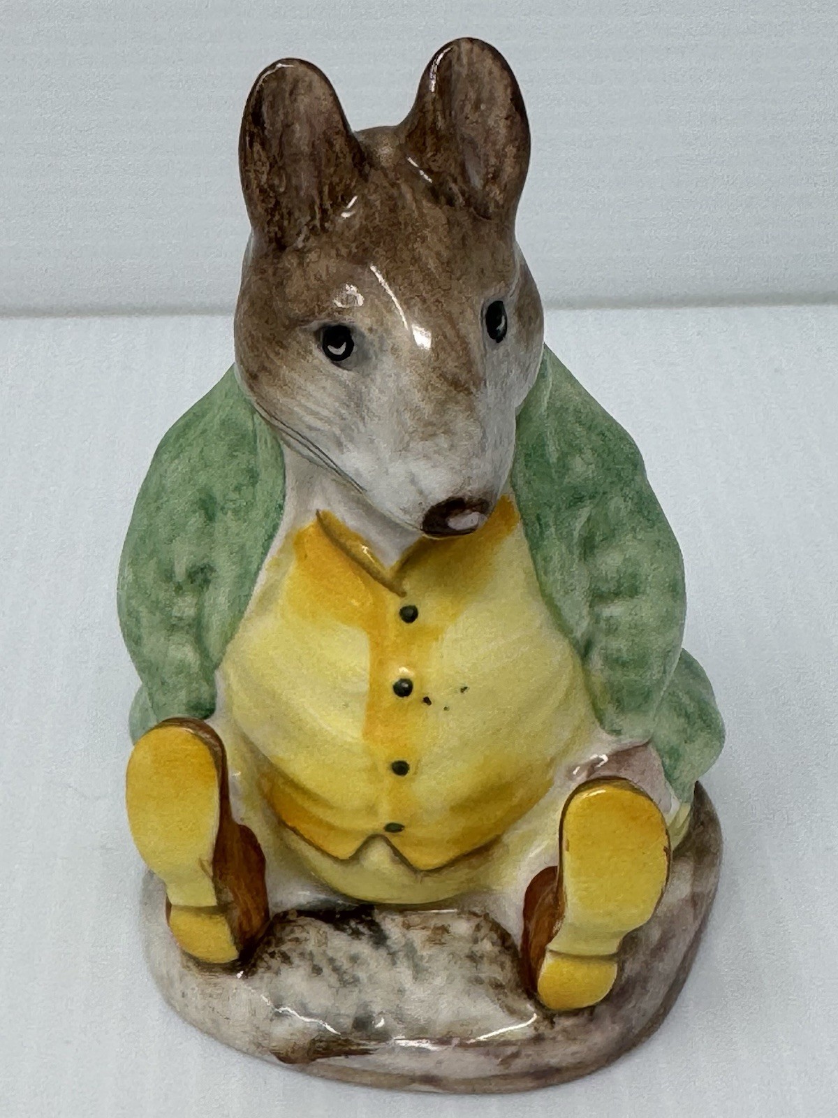 Vintage Beswick Beatrix Potter Samuel Whiskers Figurine Gold England 3”