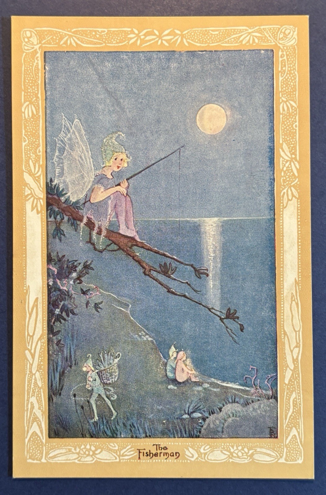 ANTIQUE FAIRY POSTCARD COLLECTOR\'S DREAM F. Susan Harrison Halloween feel 140