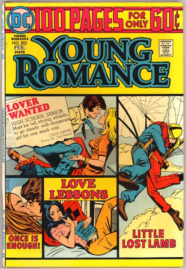 Young Romance 203 VF 8.0 Hi Grade DC 100 Page Bronze Giant Grandenetti 1975 BIN
