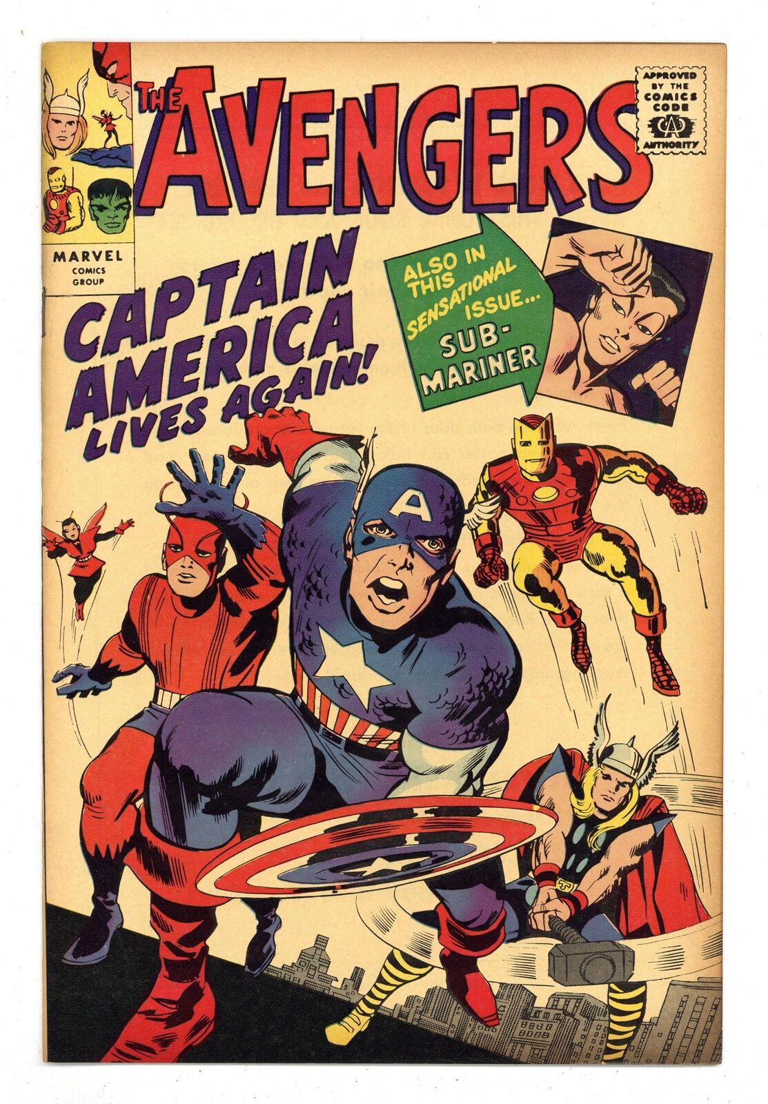 Avengers Golden Record Reprint #4 Comic Only Variant VG+ 4.5 1966
