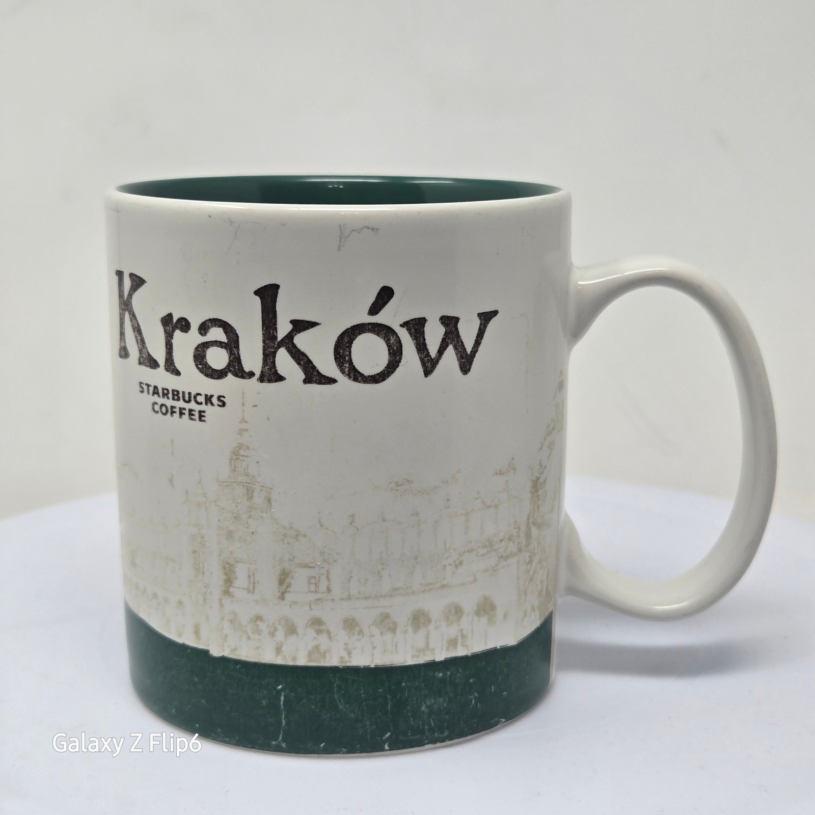 Starbucks Krakow Poland Global Icon Series Coffee Mug 16oz Green White 2015 Starbucks Krakow Poland Global Icon Series Coffee Mug 16oz Green White 2015