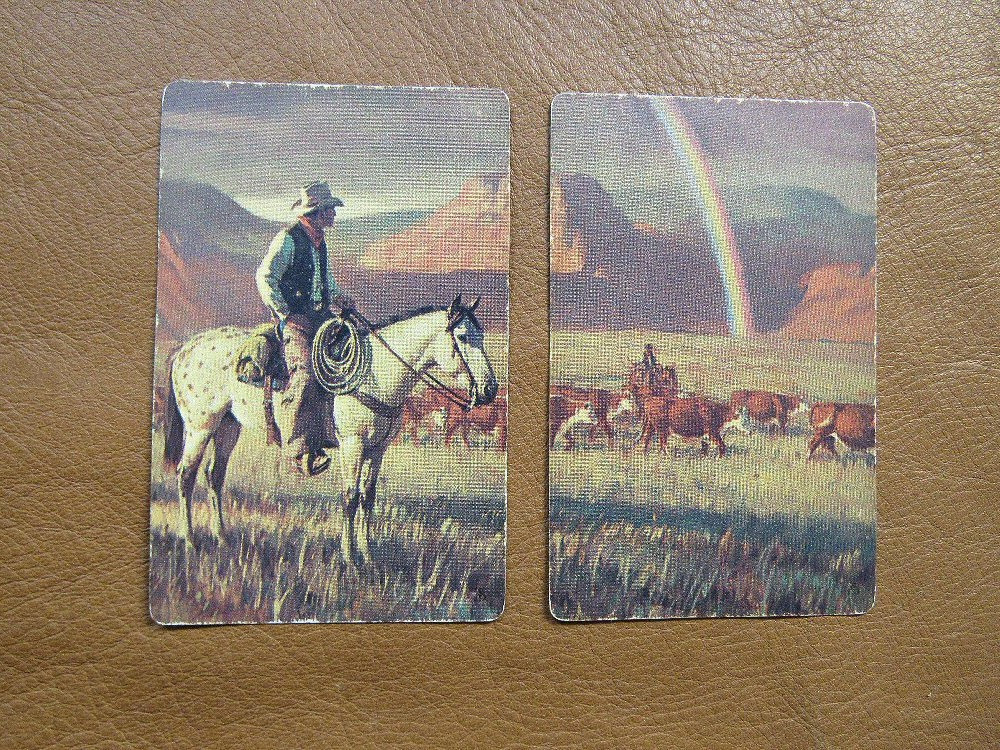 Lot Of 2 Western Cowboy Swap Playing Cards