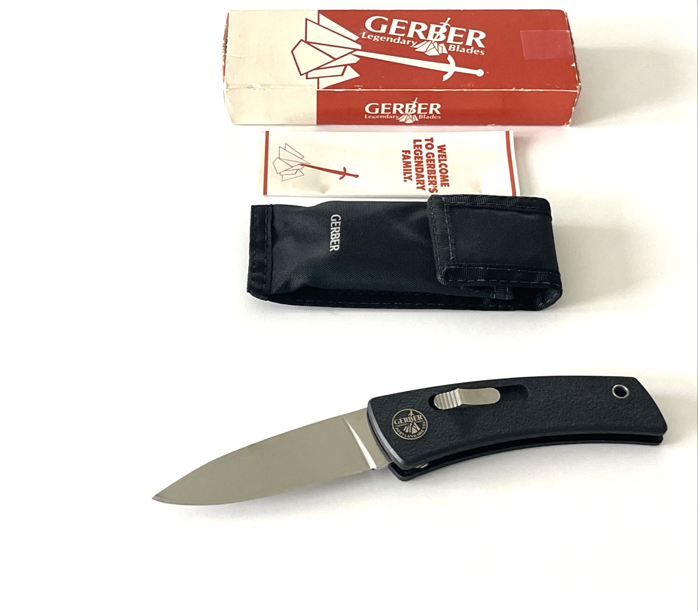 Gerber 7001 Bolt Action Folding Knife Ebony Rynite Handle USA Early 1980\'s Gerber 7001 Bolt Action Folding Knife Ebony Rynite Handle USA Early 1980\'s