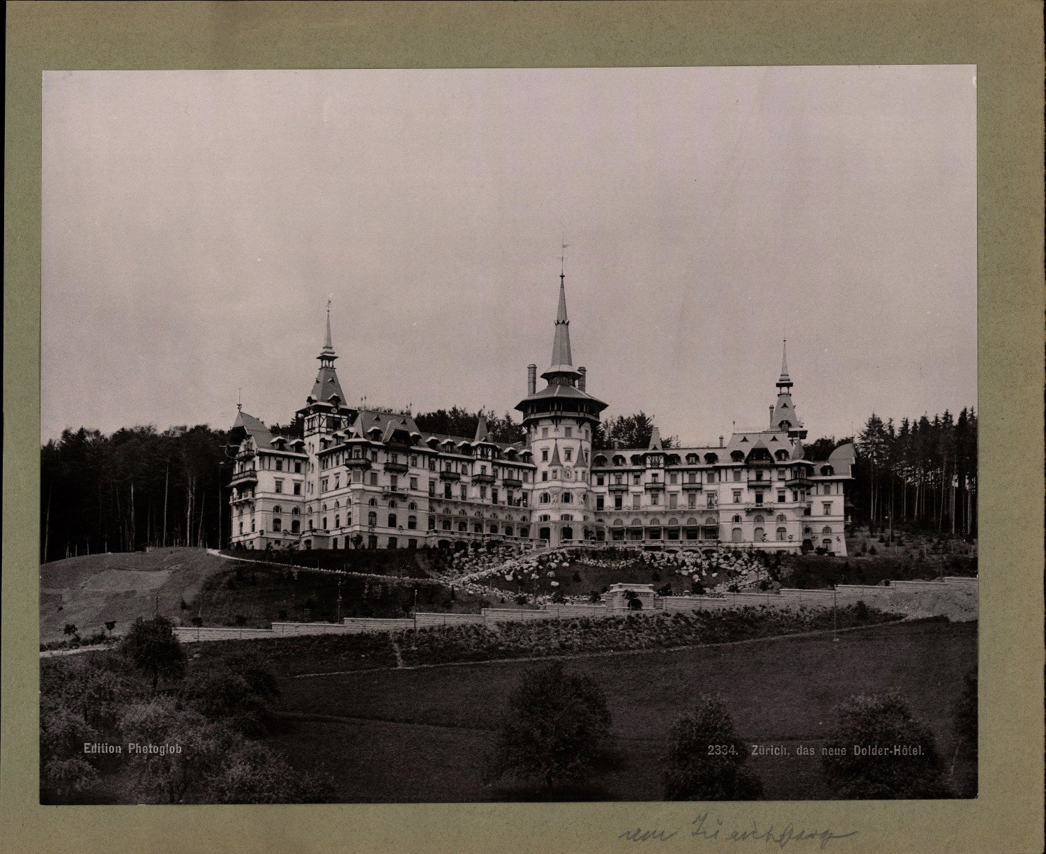 Photoglob, Switzerland, Zurich, Das Neue Dolder-Hôtel vintage photomechanical pr