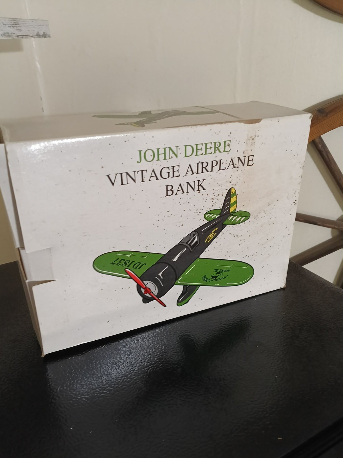 VTG John Deere Vintage Airplane Bank 1992 Diecast by Spec Cast Pre-owned