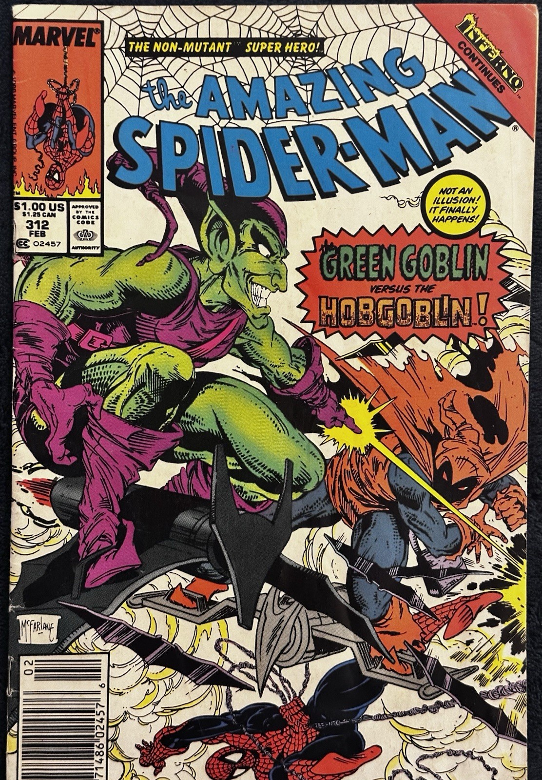 Marvel Comics Group The Amazing Spider Man #312 VF 7.5 1st Print 1989 🔥🔥🔥