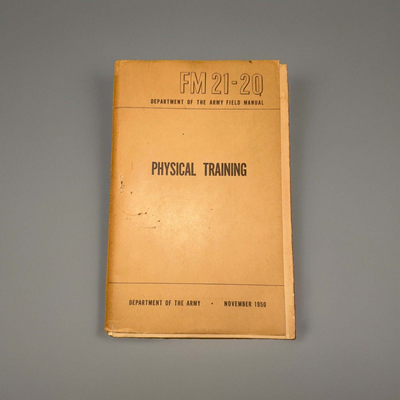 Antique FM21-20 Physical Training Original Army Field Manual November 1950