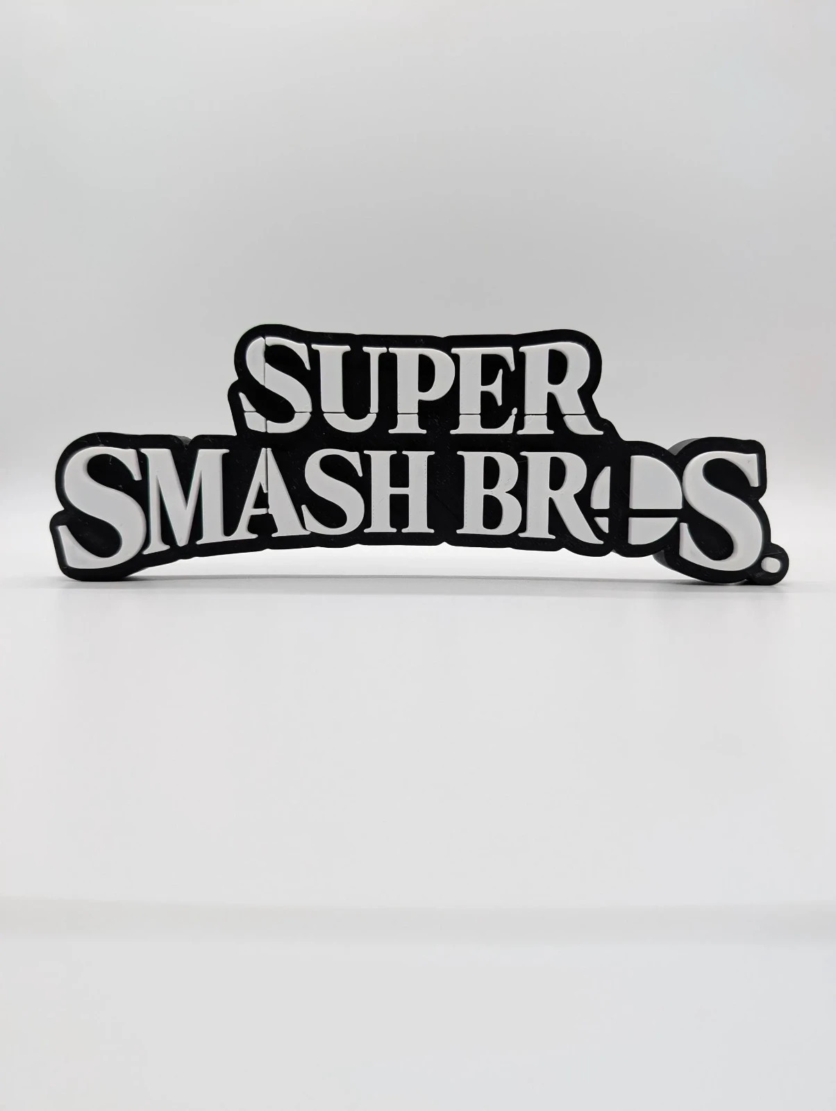 3D Super Smash Bros Logo Display Sign For Figures & Video Games 3D Super Smash Bros Logo Display Sign For Figures & Video Games
