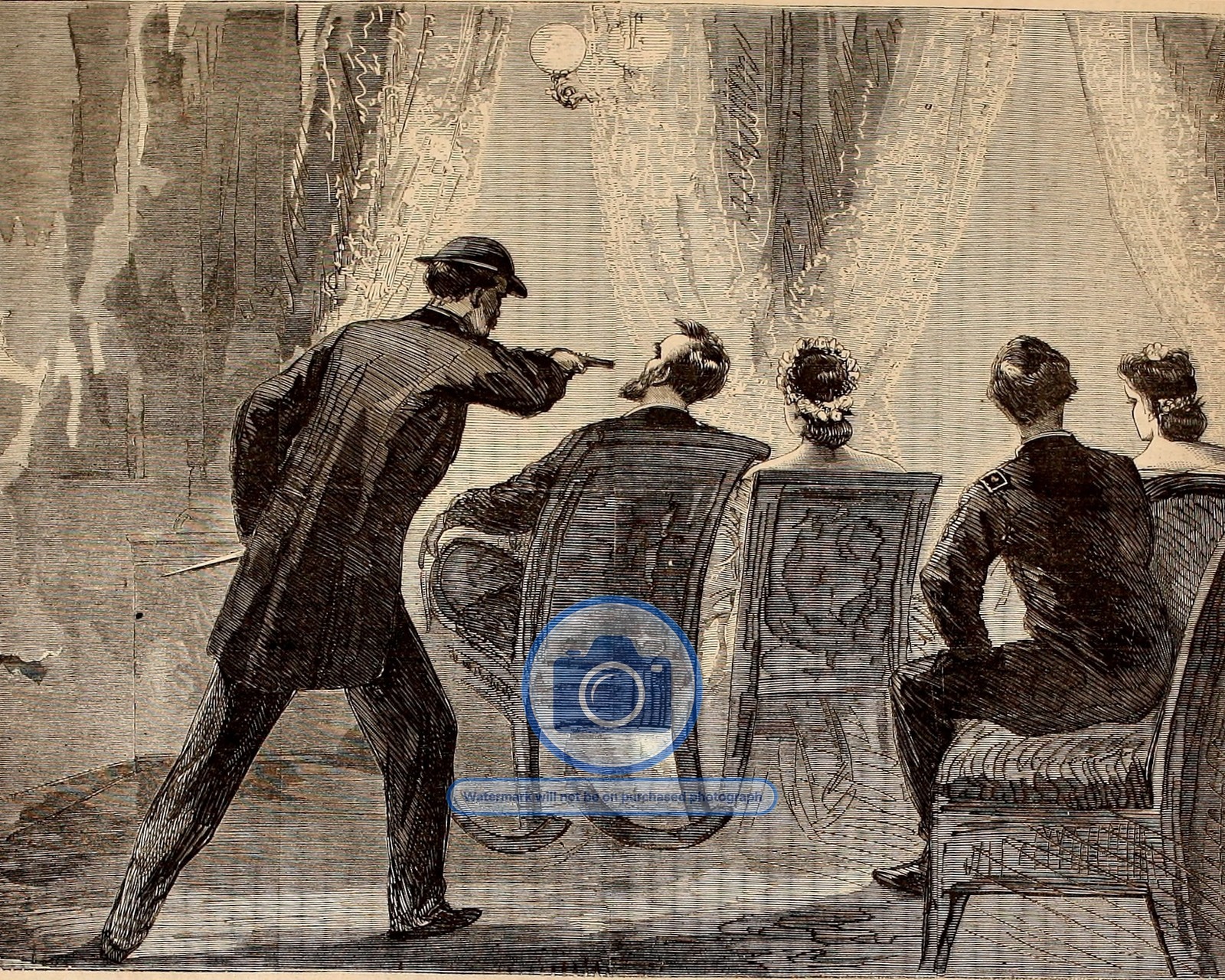 ASSASSINATION OF ABRAHAM LINCOLN WASHINGTON D.C. 1865 8X10 PHOTO