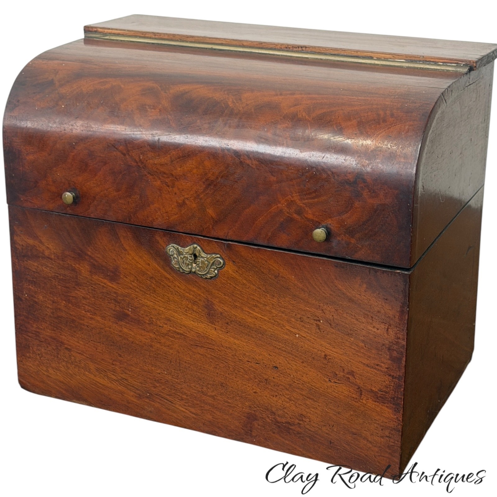 antique mahogany regency Georgian bottle box liquor  1820 fitted interior