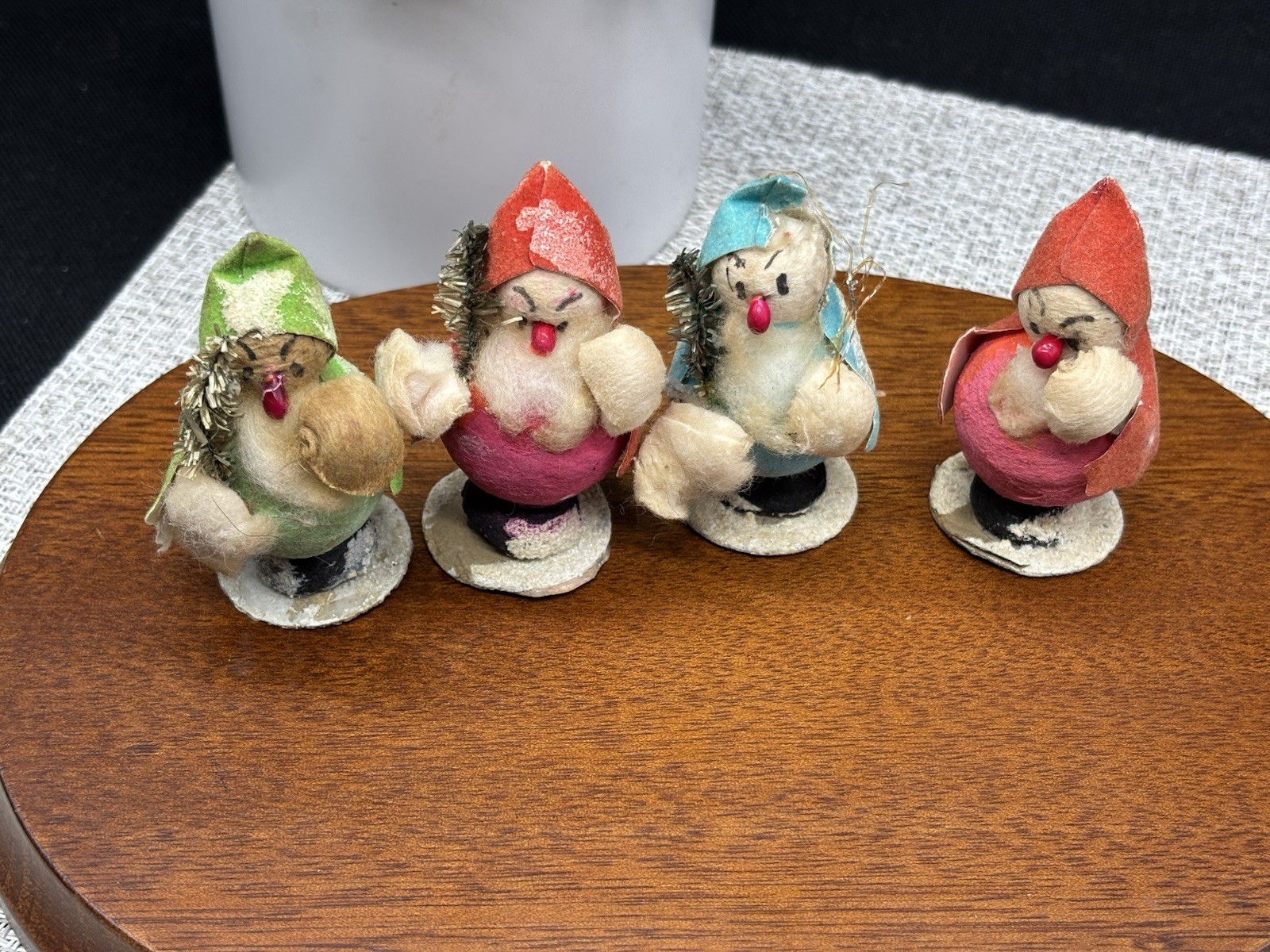 Vintage Spun Cotton Christmas Ornaments Putz? 