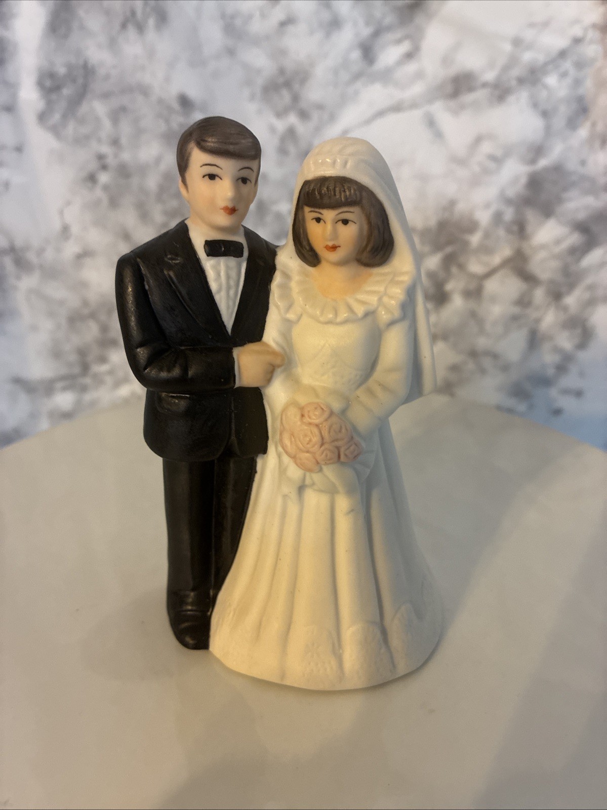 Vintage Bride and Groom Figurine, L.B. MFG, Vintage Cake Topper, 1990