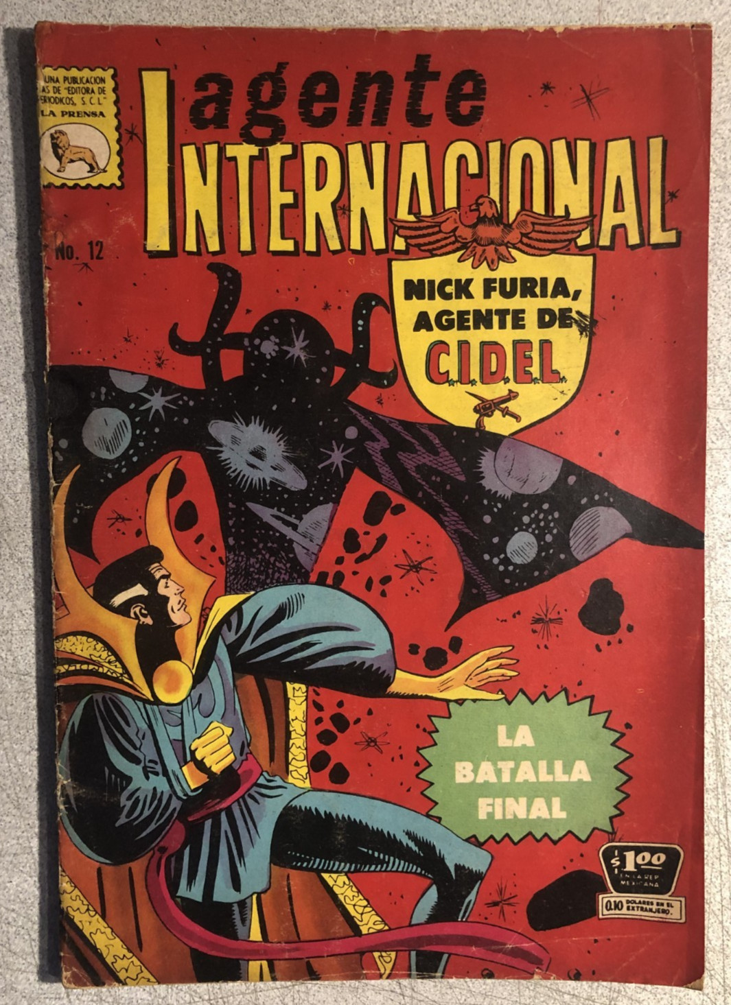 NICK FURY SHIELD #12 Dr Strange (1967 Mexico) Spanish language color comic VG+