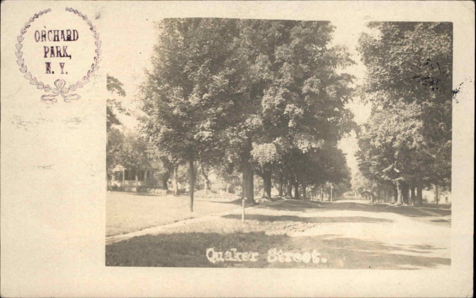 Orchard Park NY Quaker St. 1907 Used Postcard