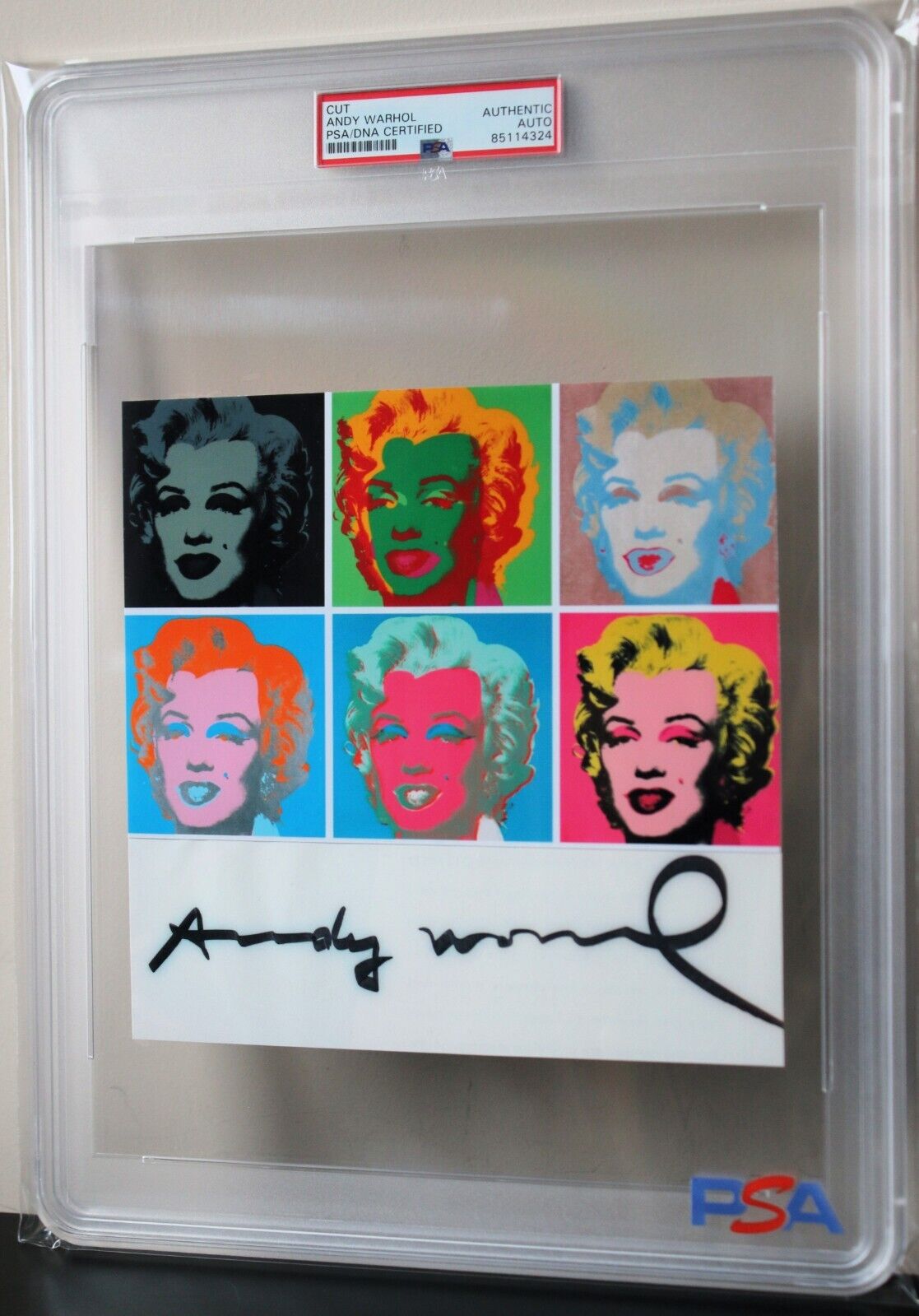 Andy Warhol ~ Signed Autographed Marilyn Monroe Display ~ PSA DNA Encased