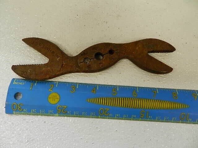 Vintage Saxon Double-Ended Alligator Monkey Wrench Tool, K. B. CO.,New Haven USA