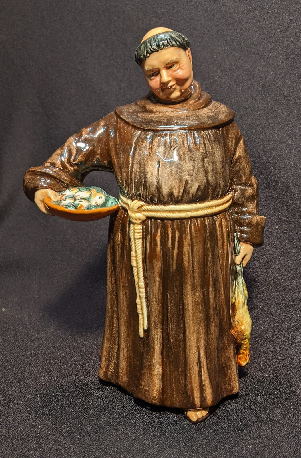 Vintage Royal Doulton The Jovial Monk Figurine HN2144 Monk Fish Pheasant England