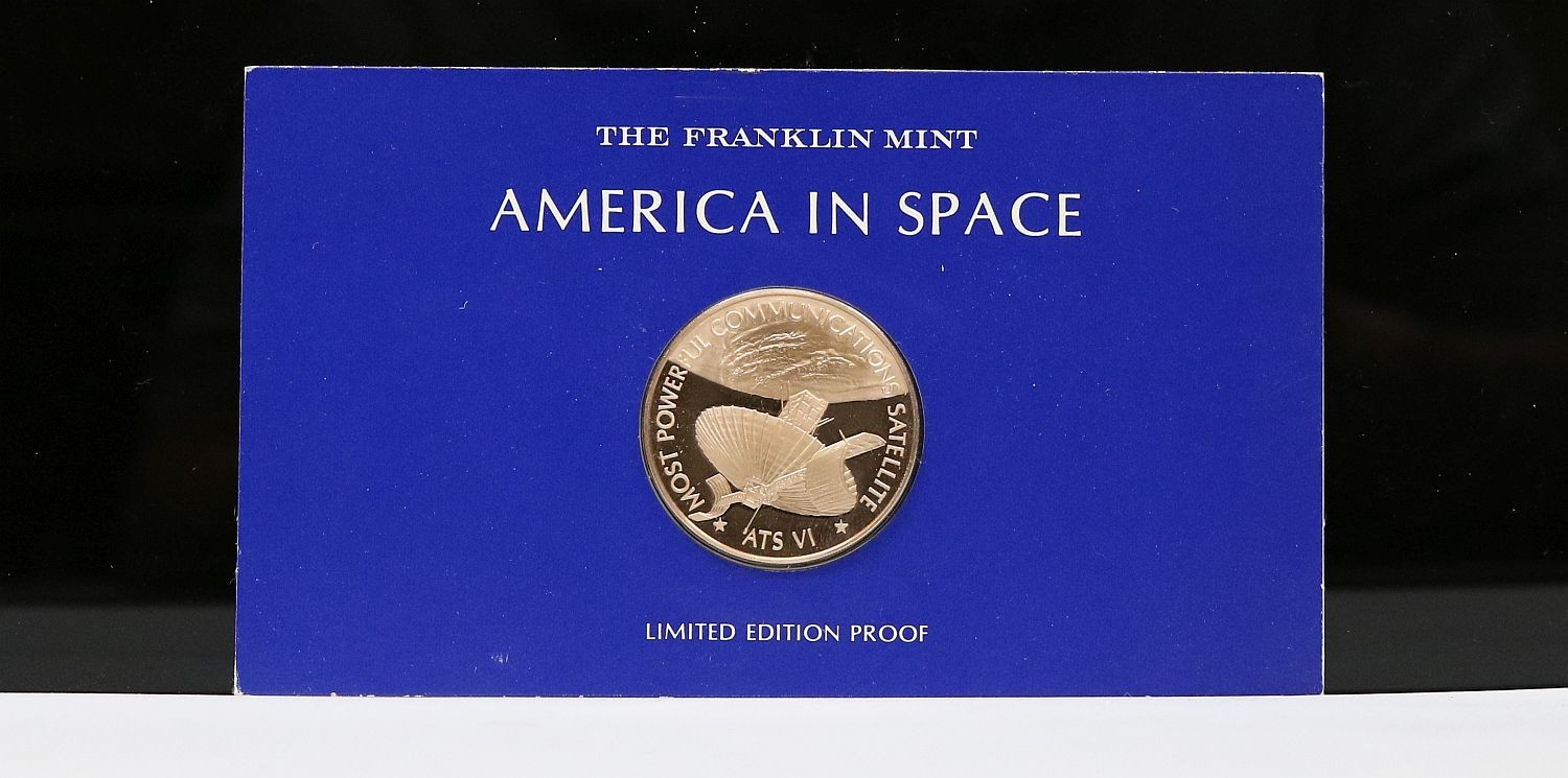 1977 AMERICA IN SPACE SERIES RARE BRONZE PROOF MEDAL ATS VI  ORG PACKAGING #1352