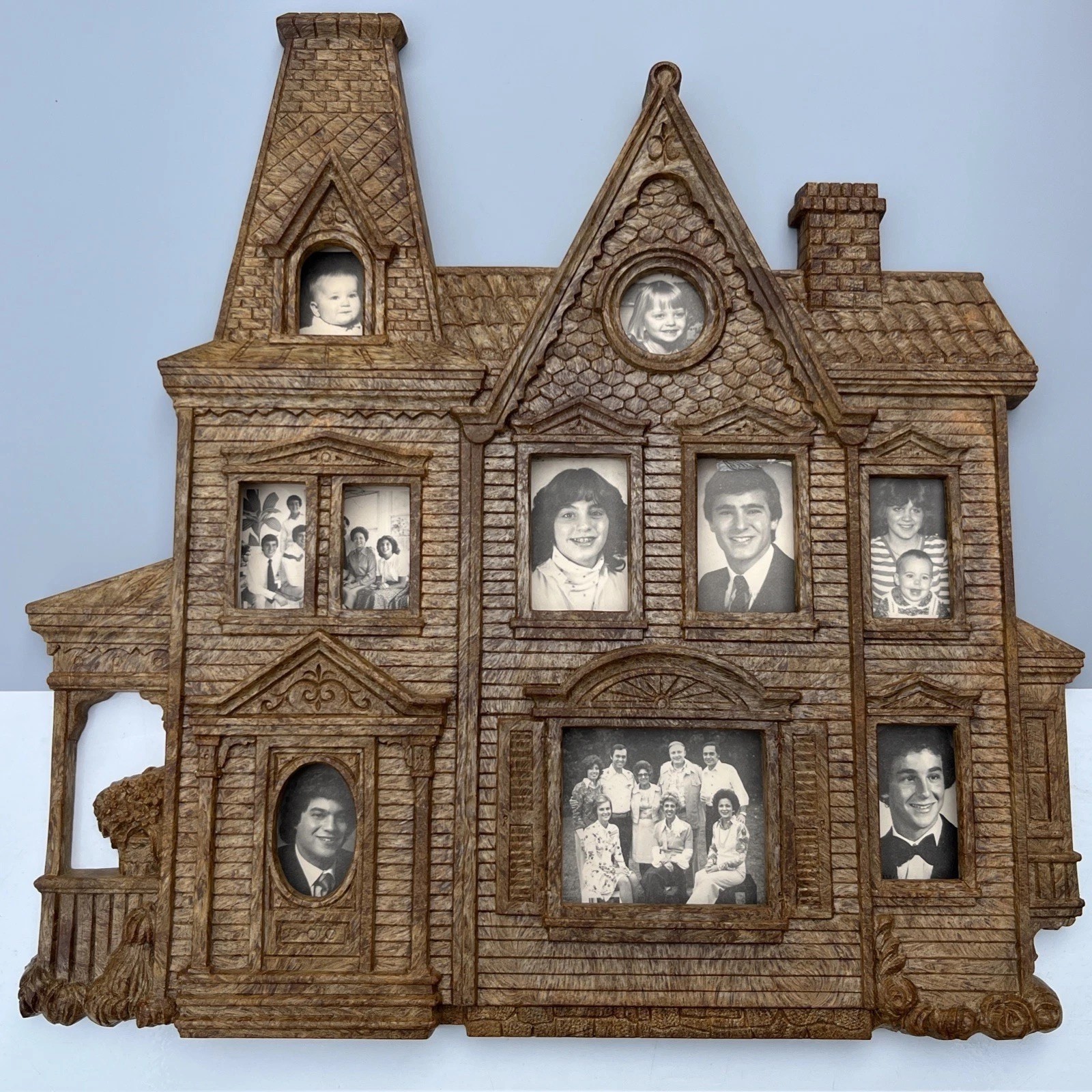 Syroco Victorian Gothic House Picture Frame Wall Decor #9270 Vtg w/ Back