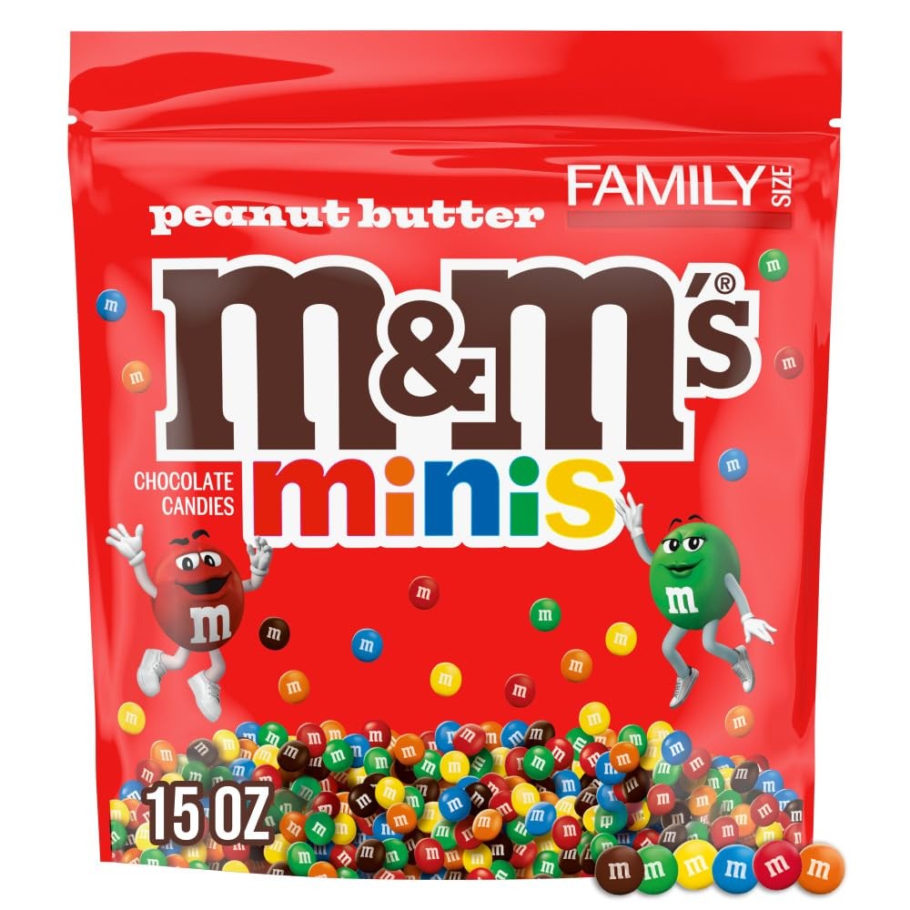 M&M\'S MINIS Peanut Butter Milk Chocolate Summer Candy Bulk Full Size M&M\'S MINIS Peanut Butter Milk Chocolate Summer Candy Bulk Full Size