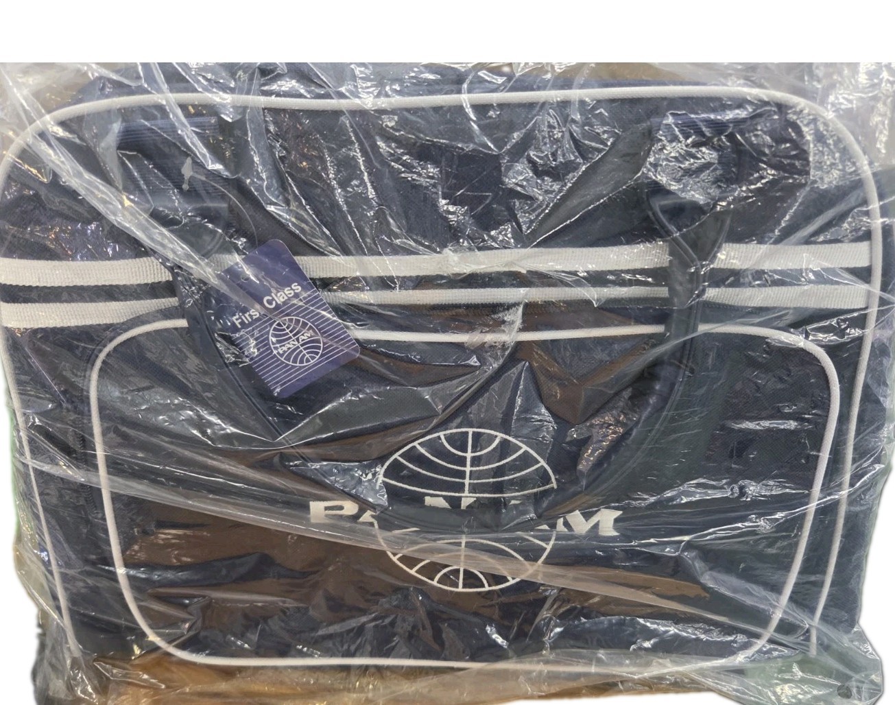 Retro Pan Am Airline Bowler Bag Deadstock NWT Blue White Flight Bag Sealed
