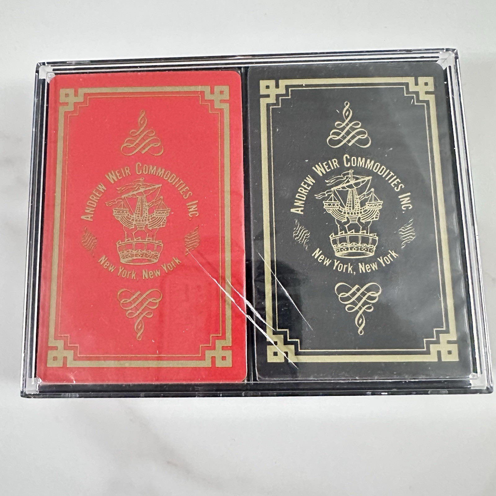 Andrew Weir Commodities, Inc. New York, N.Y. Stock Market 2 Decks Playing Cards
