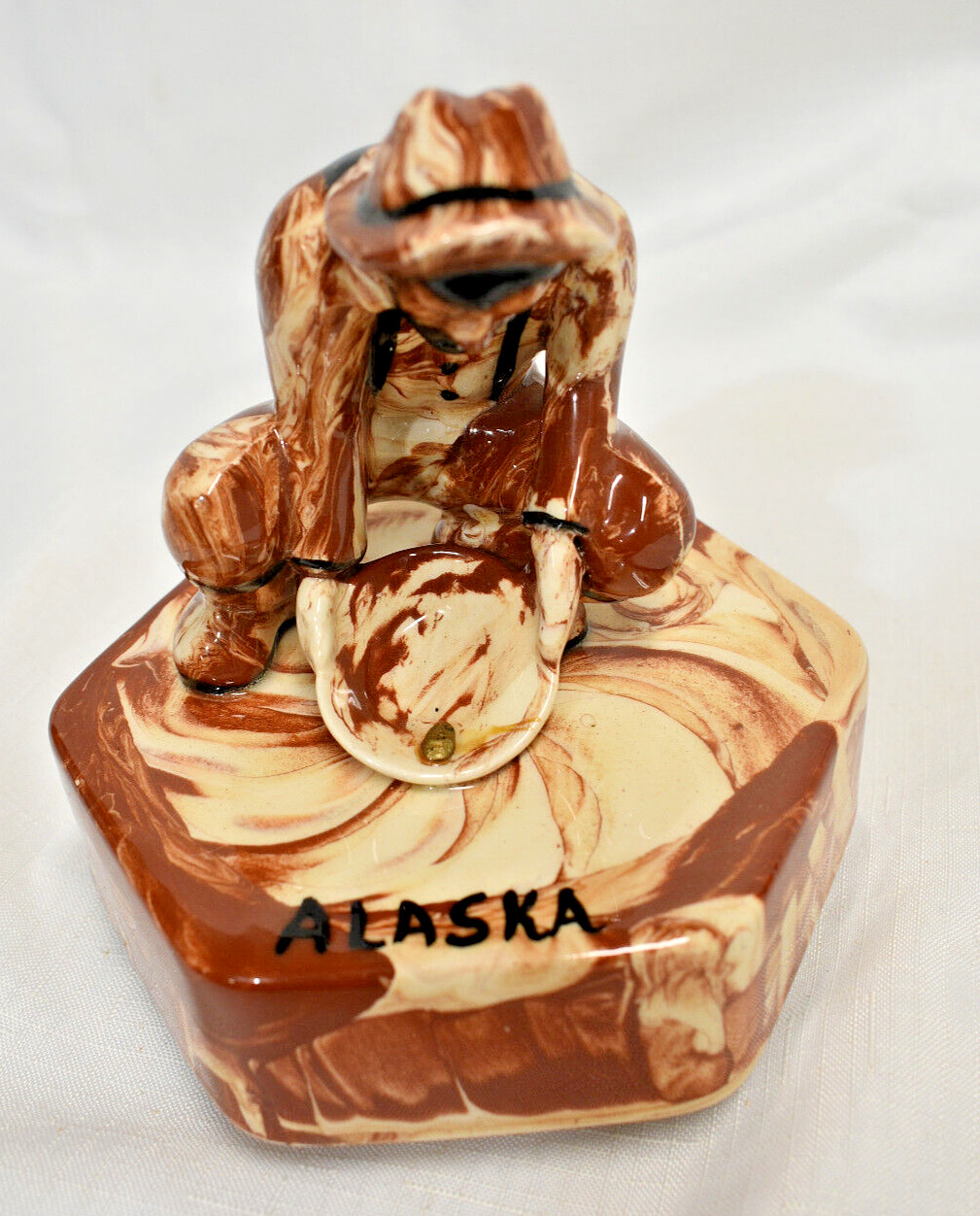 Vintage Alaska Native Eskimo Clay Musical Pottery Figurine by Margie 