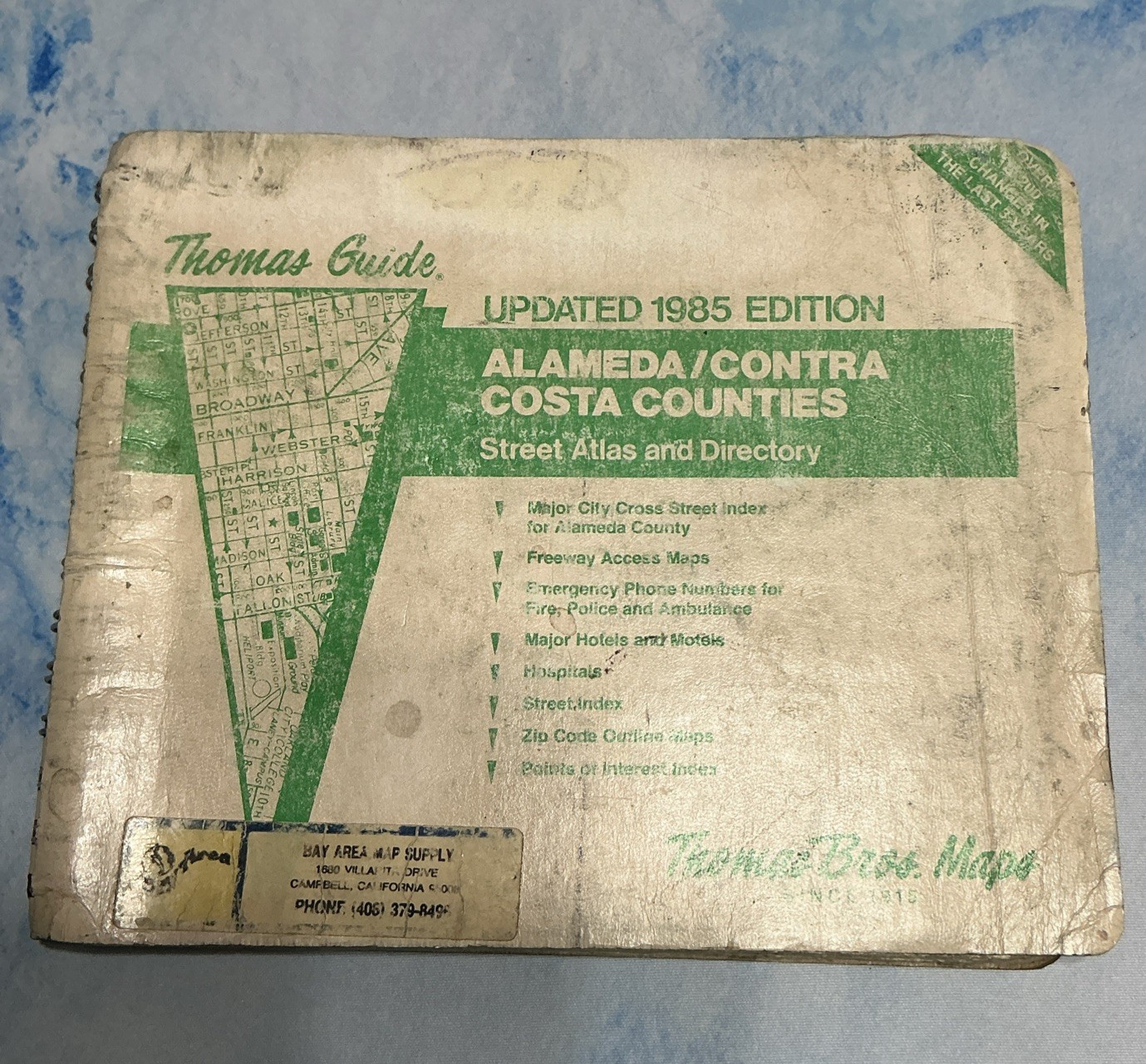 Vintage  1984 Thomas Guide Alameda, Contra Costa Counties