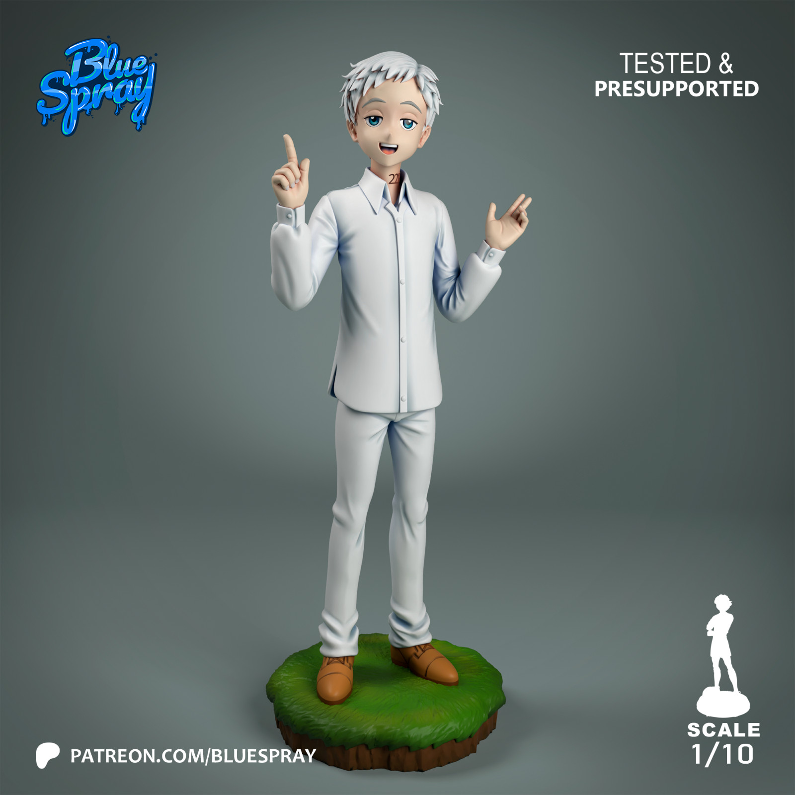 1:6 Norman The Promised Neverland Fan Art UNPAINTED Resin Garage Kit