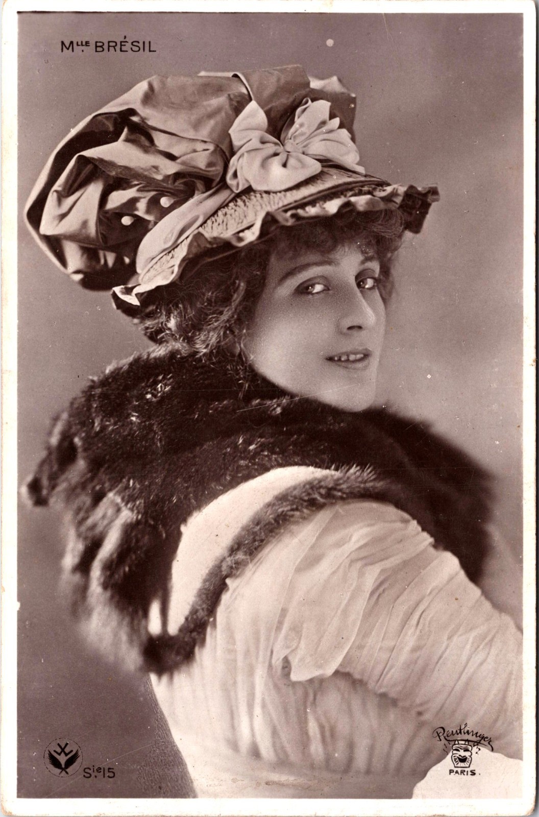 MARGUERITE BRESIL : FRENCH STAGE & FILM ACTRESS : BY REUTLINGER : RPPC